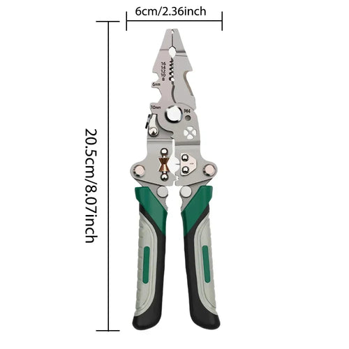 Foldable Wire Stripper Multifunctional Wire Stripper Wire Stripping Pliers Crimper Wire Crimping Tool for Electricians Home DIY